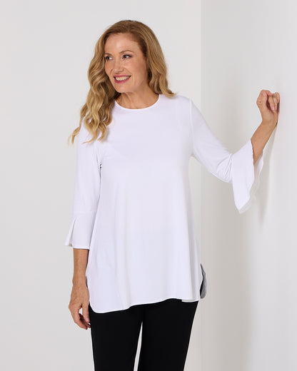 Lacey Bamboo Top - White