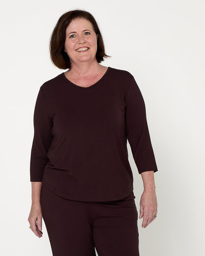 Tammin Bamboo Top - Chocolate