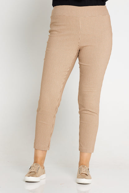 Moira Pants - Biscuit Gingham