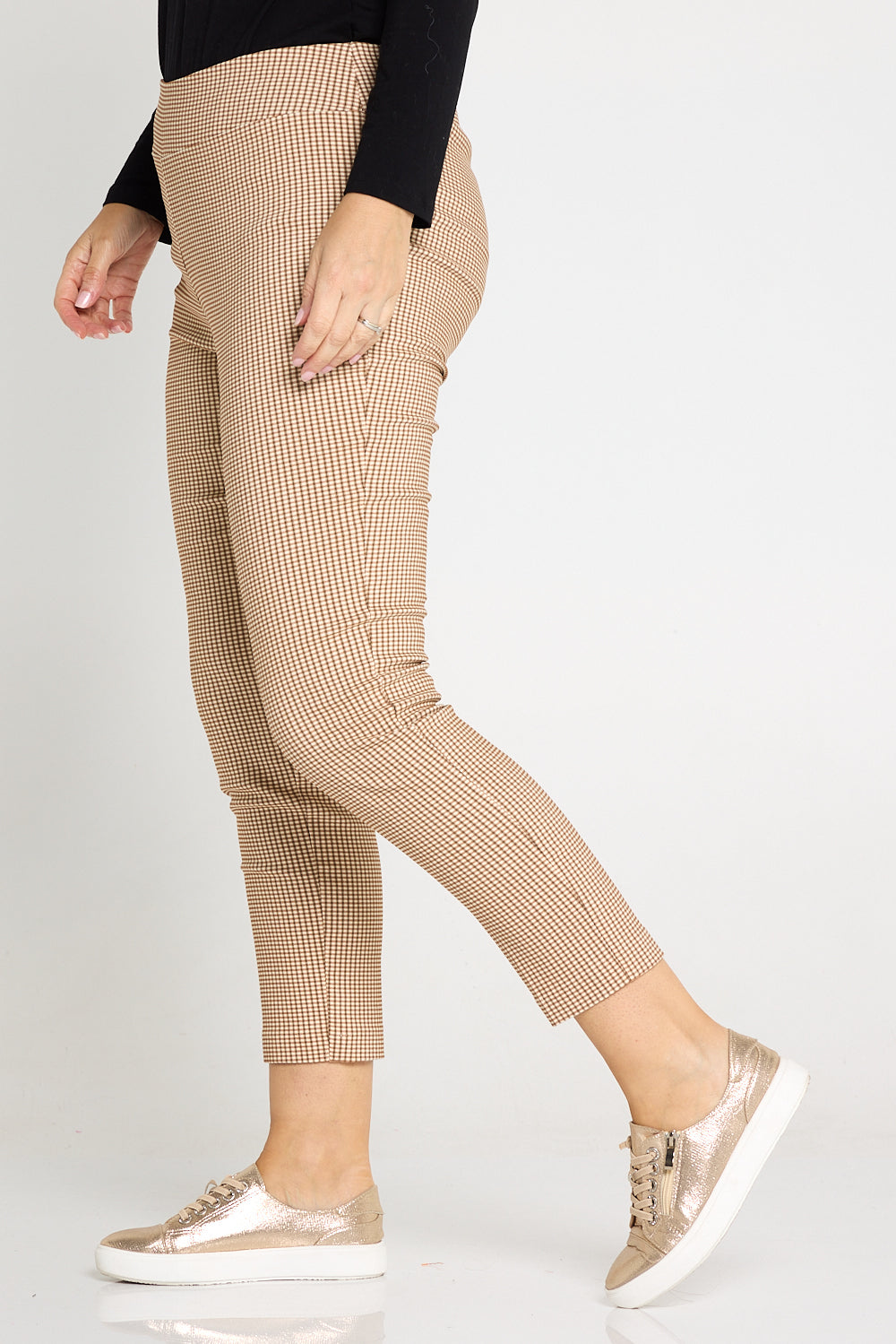 Moira Pants - Biscuit Gingham