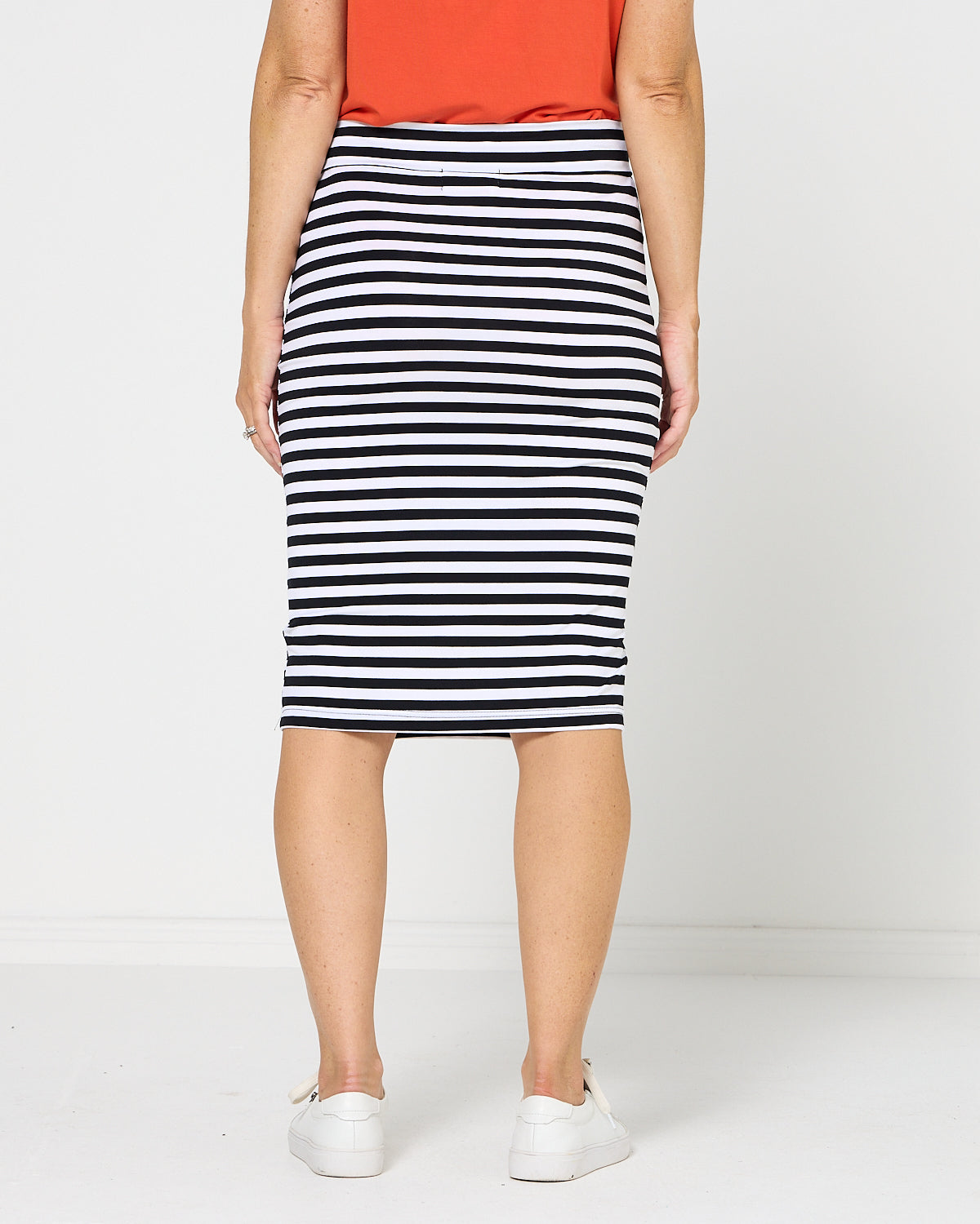 Hera Bamboo Skirt - Black Stripe