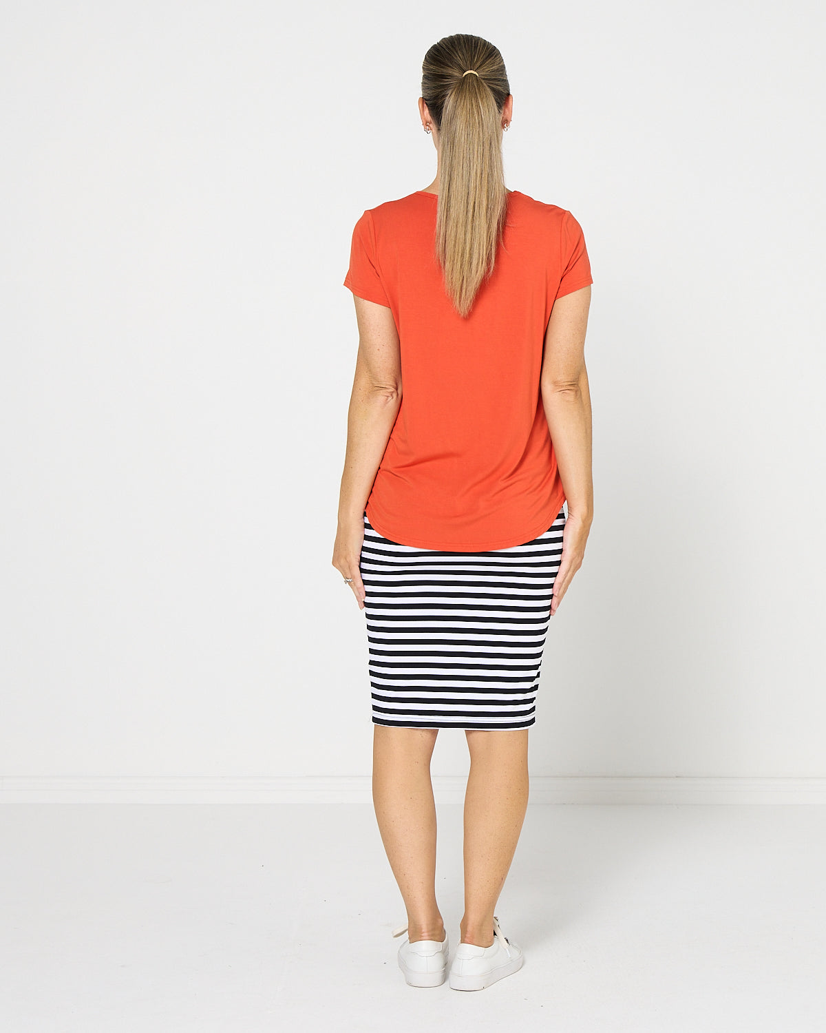 Hera Bamboo Skirt - Black Stripe