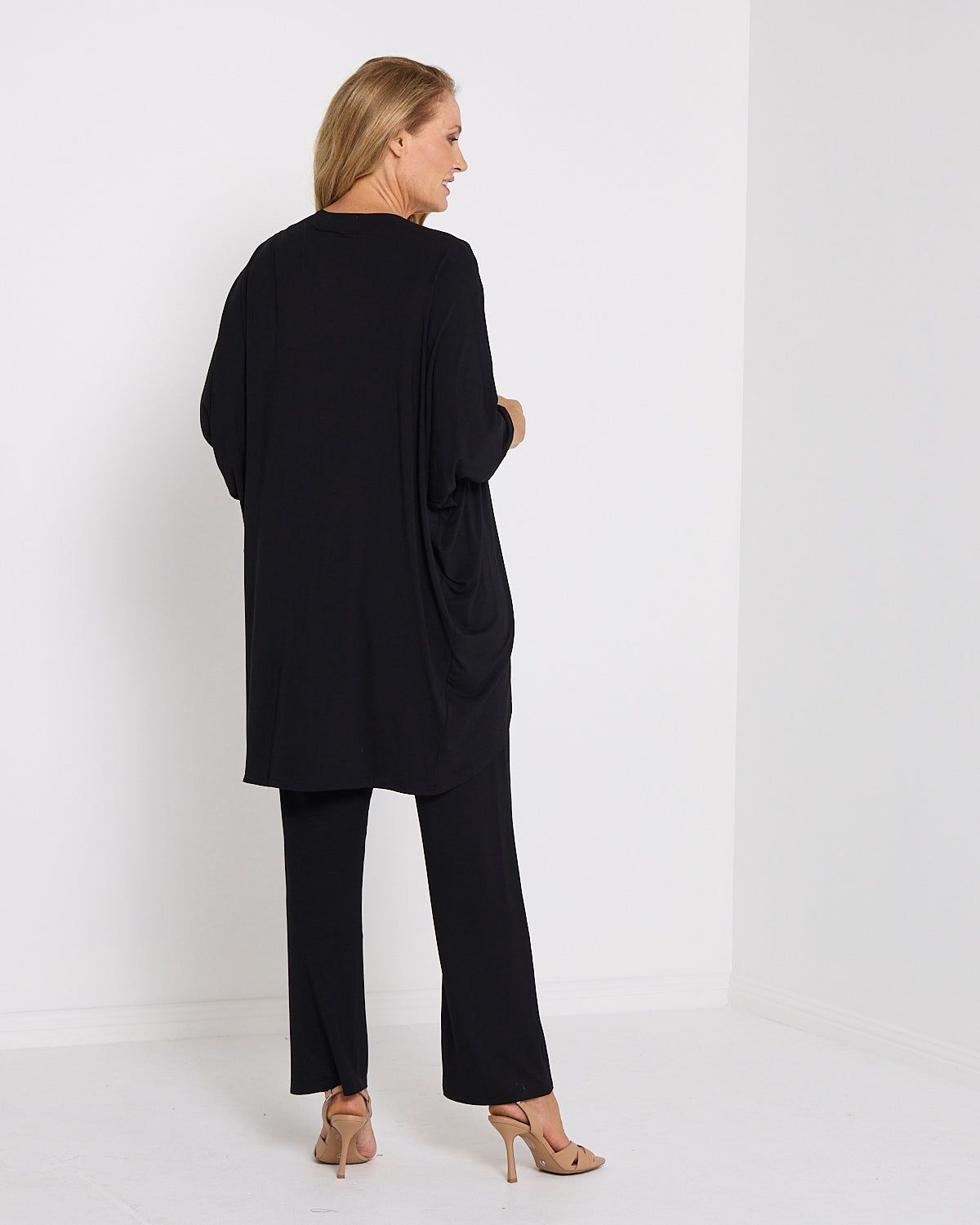 Bamboo Cocoon Cardigan - Black