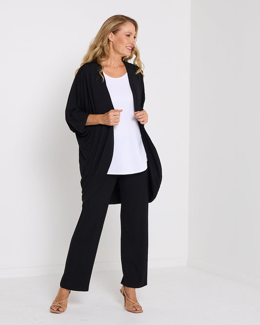 Bamboo Cocoon Cardigan - Black