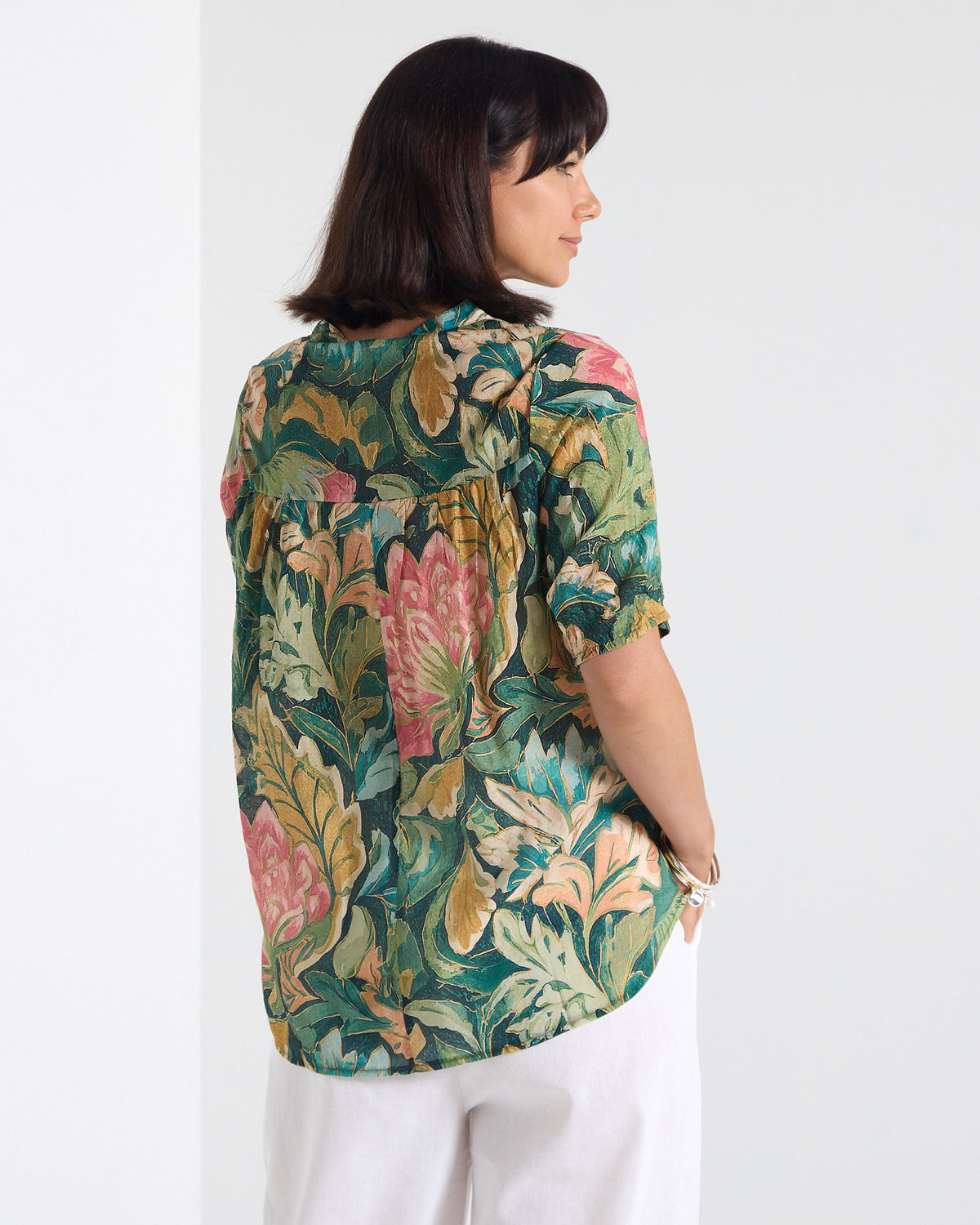Bellamy Top - Green Floral