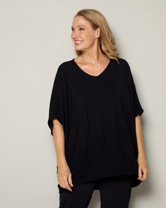 Alana Bamboo Top - Black