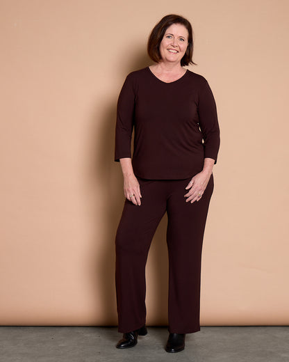 Raya Bamboo Pant - Chocolate