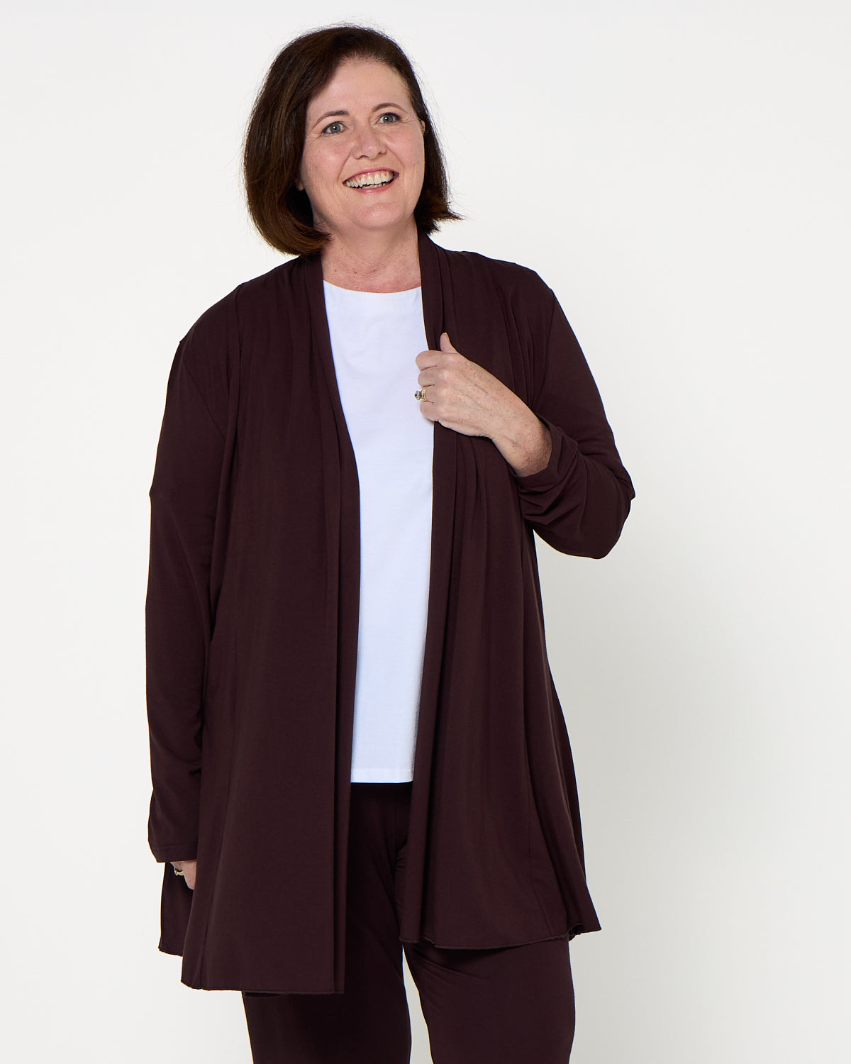 Oaklands Bamboo Cardigan - Chocolate