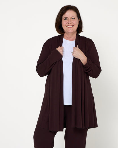 Oaklands Bamboo Cardigan - Chocolate