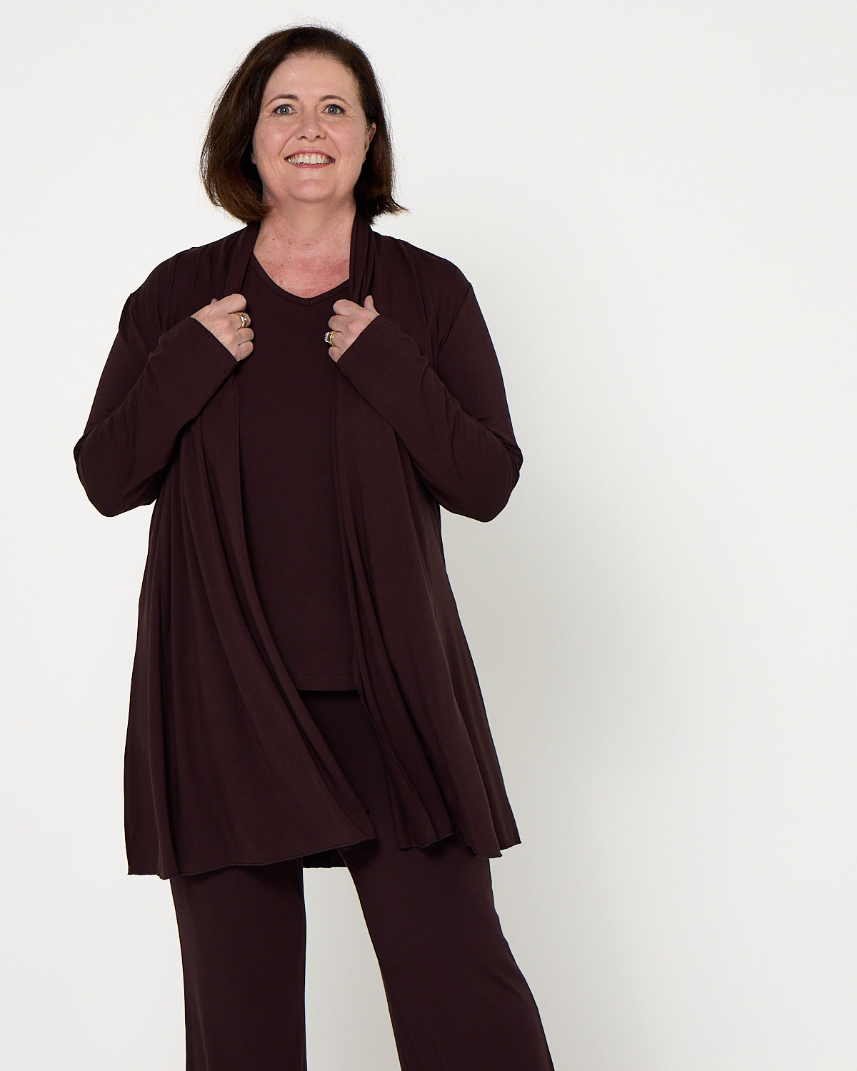 Oaklands Bamboo Cardigan - Chocolate