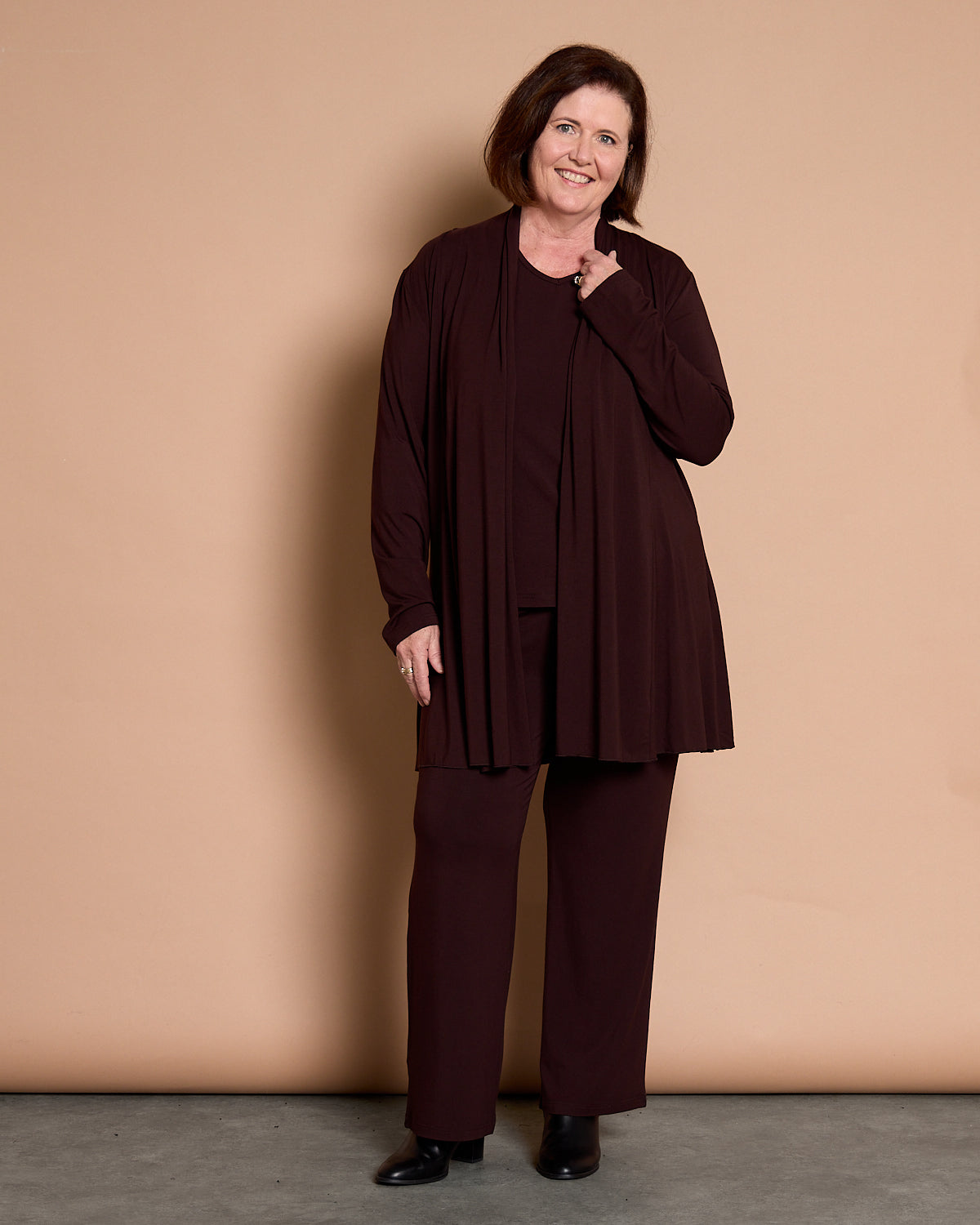 Oaklands Bamboo Cardigan - Chocolate