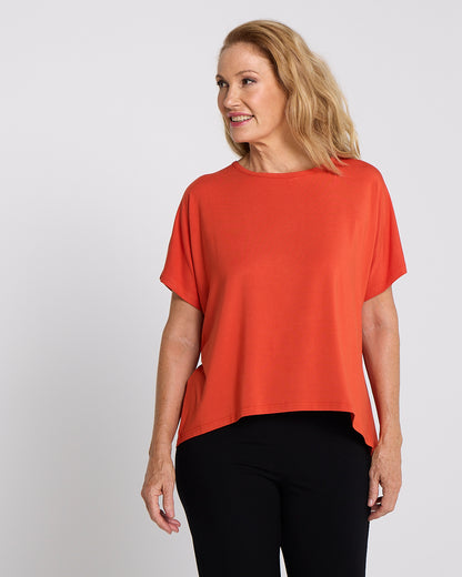 Olivia Bamboo Top - Tangerine