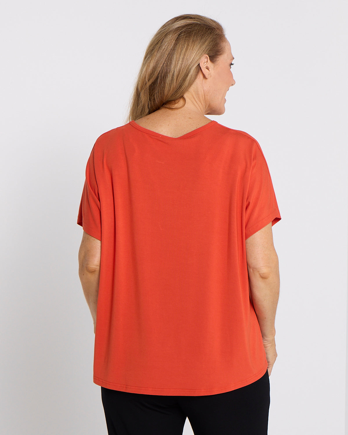Olivia Bamboo Top - Tangerine