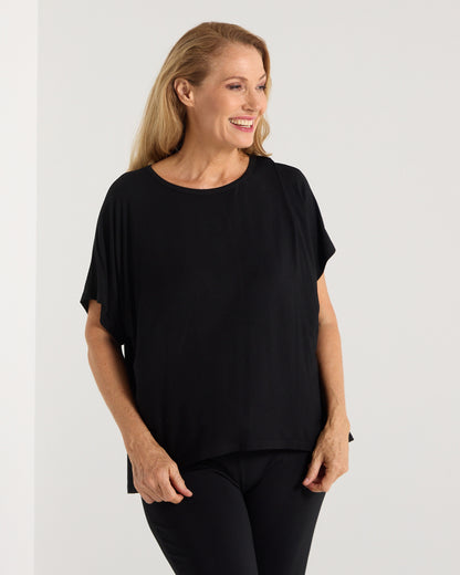 Olivia Bamboo Top - Black