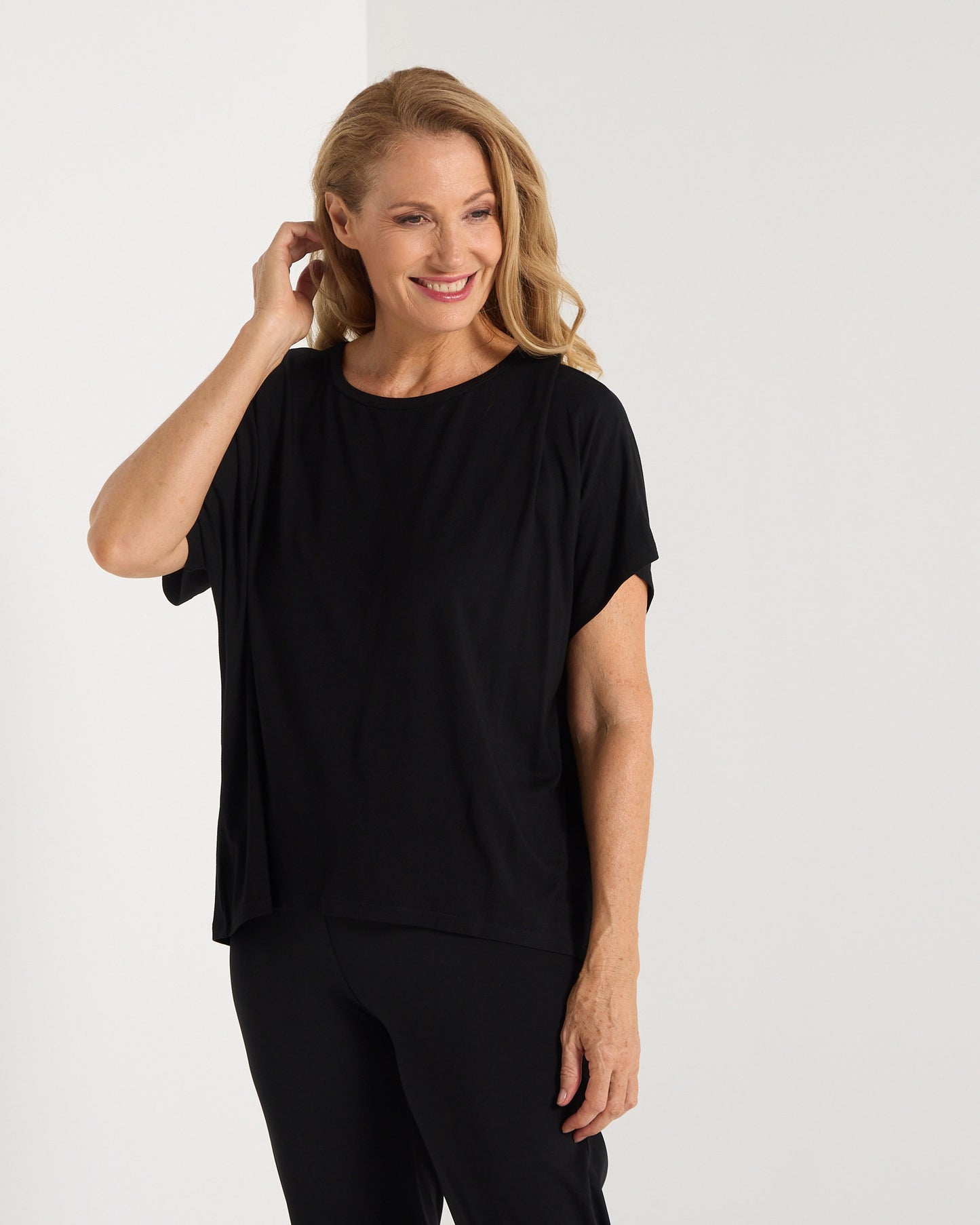 Olivia Bamboo Top - Black