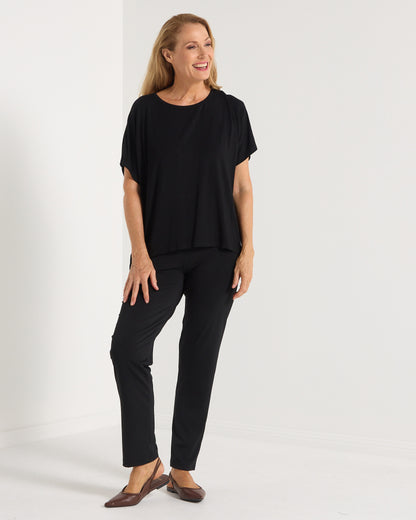 Olivia Bamboo Top - Black