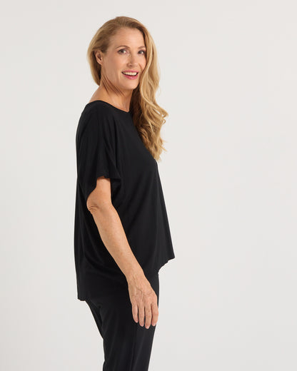 Olivia Bamboo Top - Black