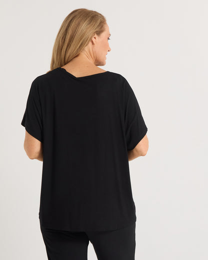 Olivia Bamboo Top - Black