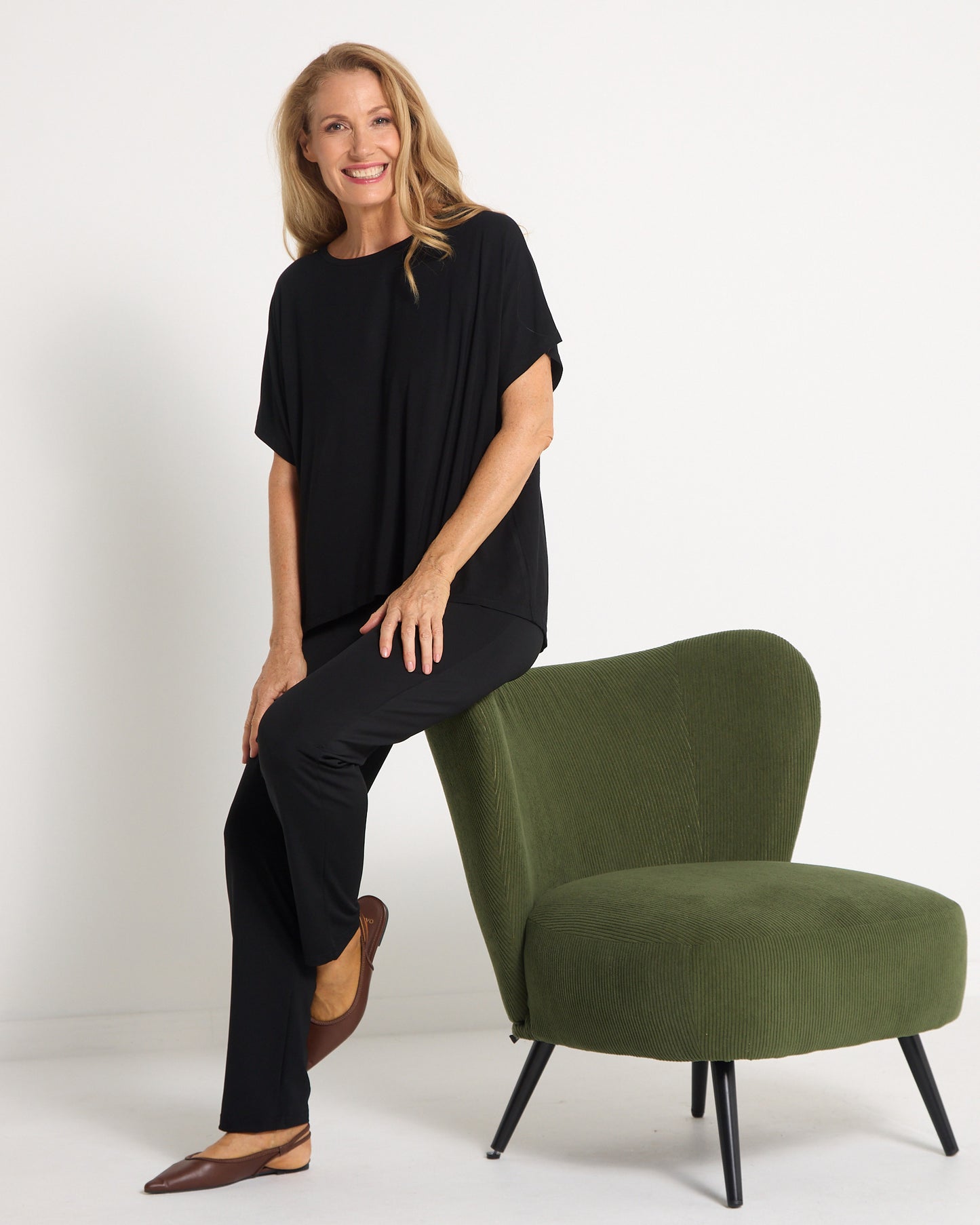 Olivia Bamboo Top - Black