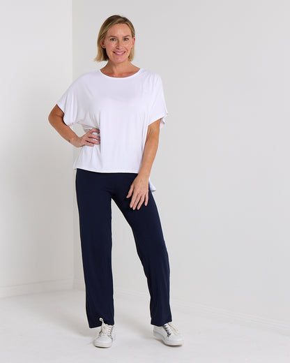 Olivia Bamboo Top - White