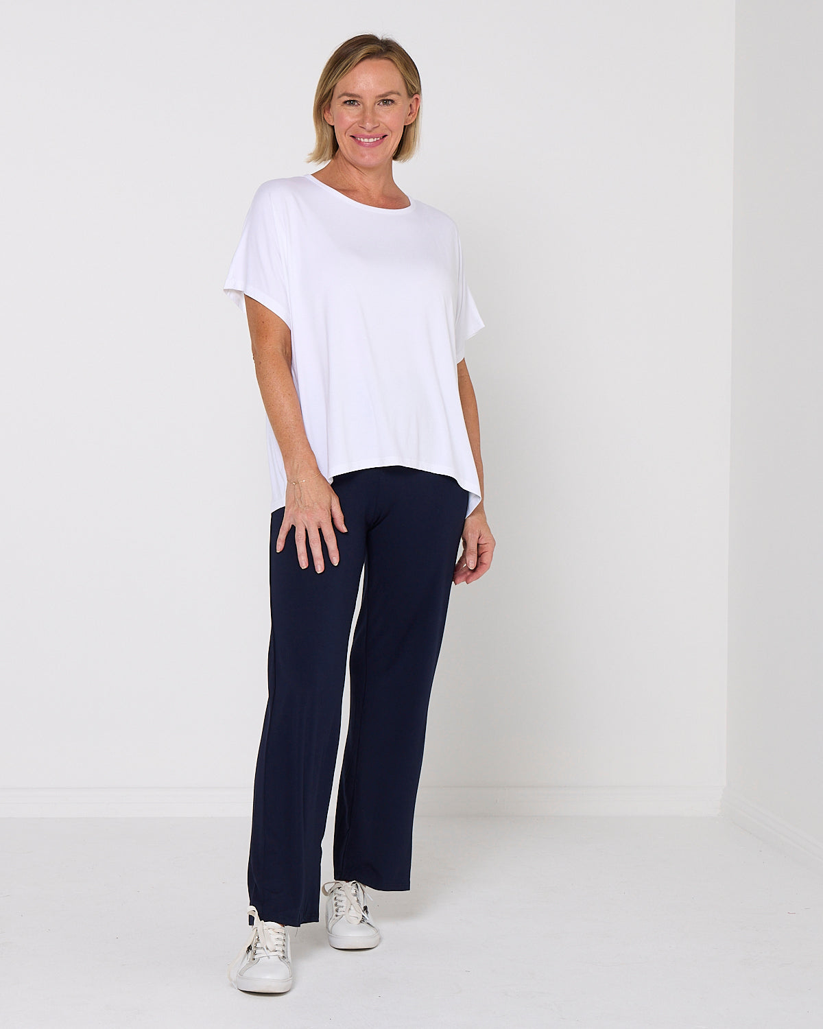 Olivia Bamboo Top - White