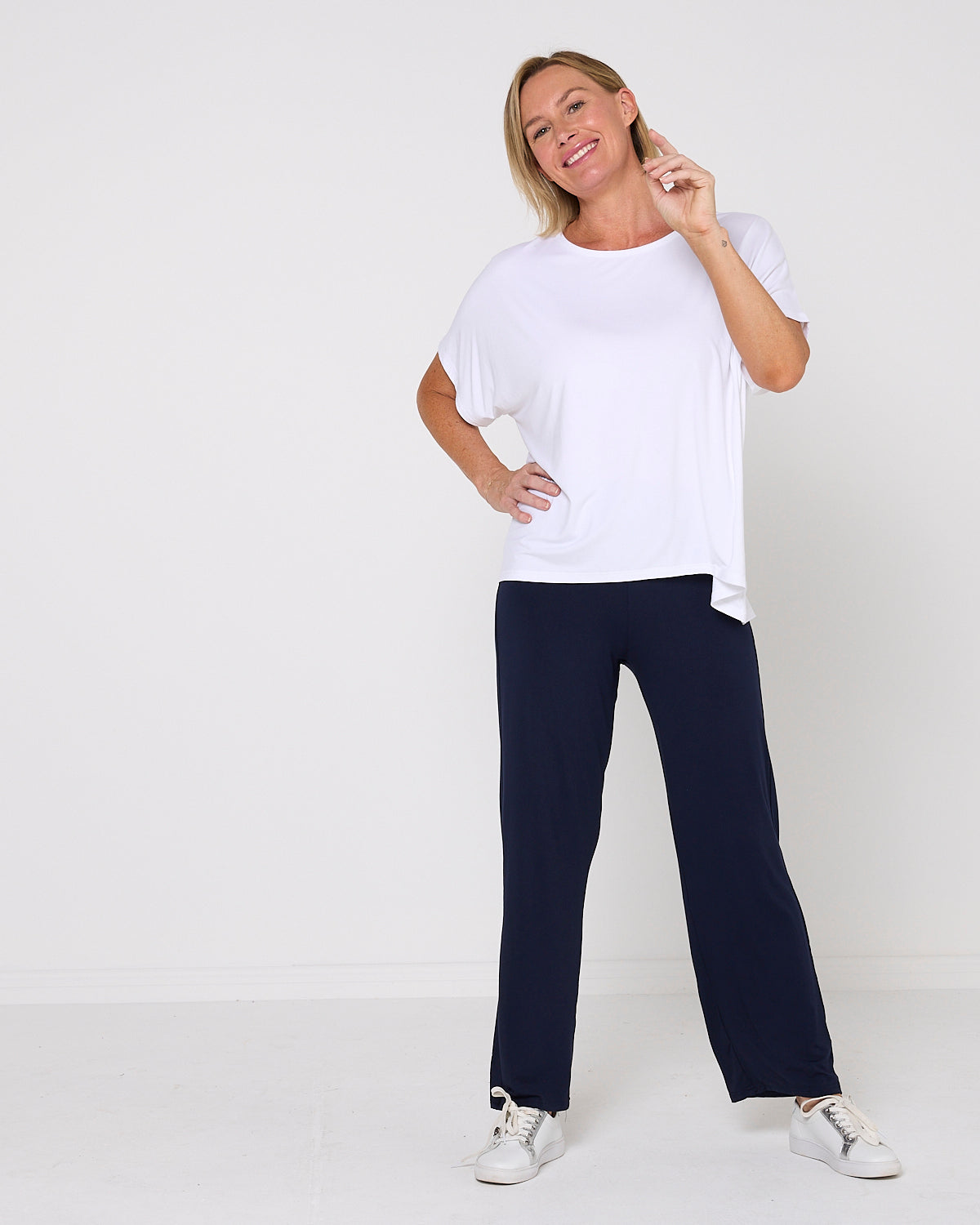 Olivia Bamboo Top - White