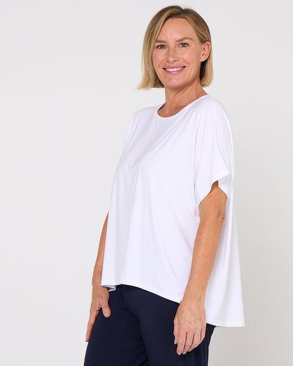 Olivia Bamboo Top - White