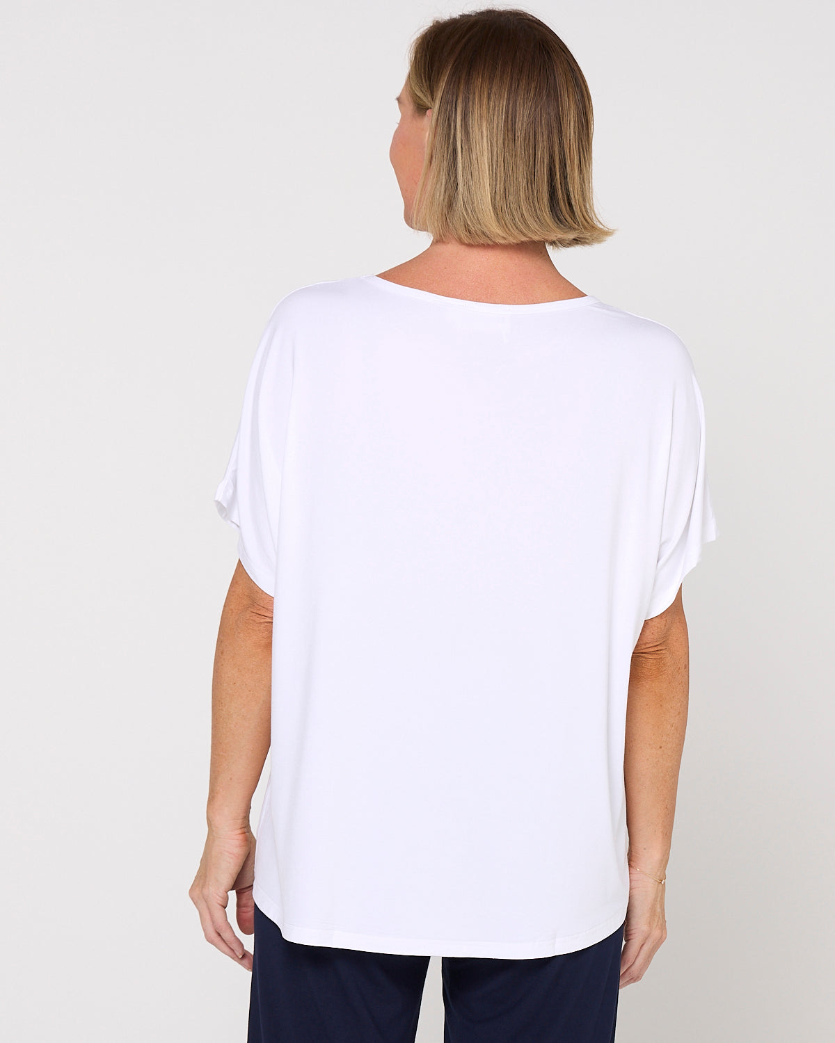 Olivia Bamboo Top - White