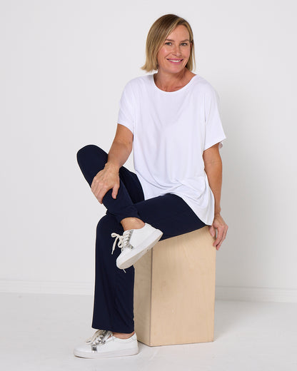 Olivia Bamboo Top - White