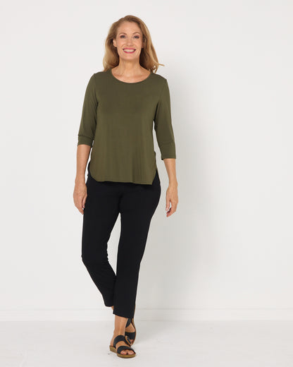 Charlie Bamboo Top - Khaki