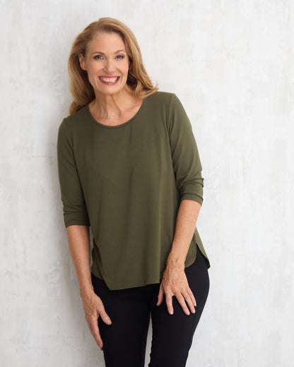 Charlie Bamboo Top - Khaki