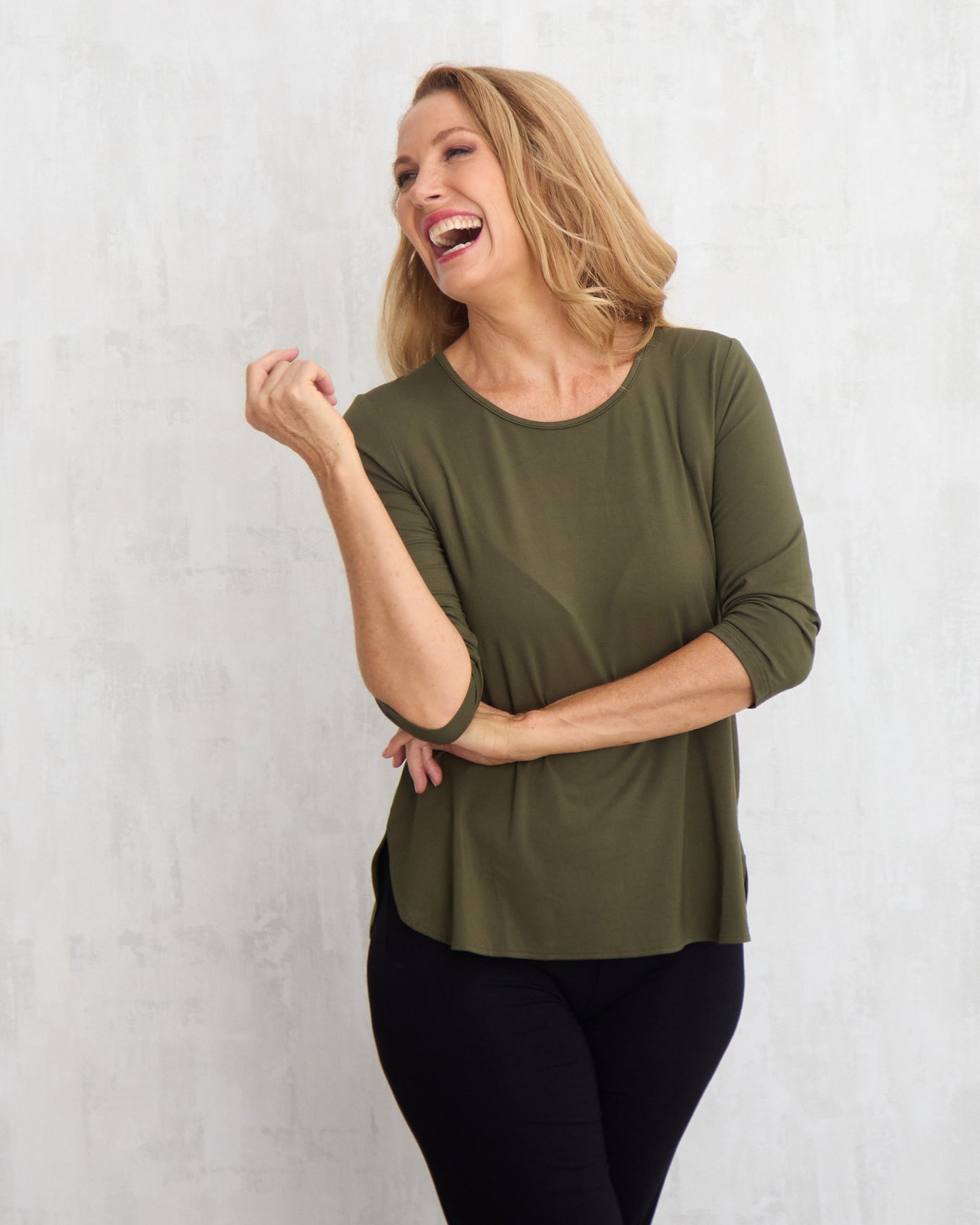 Charlie Bamboo Top - Khaki