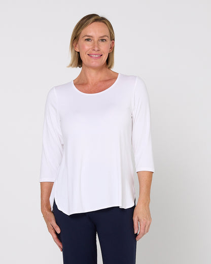 Charlie Bamboo Top - White