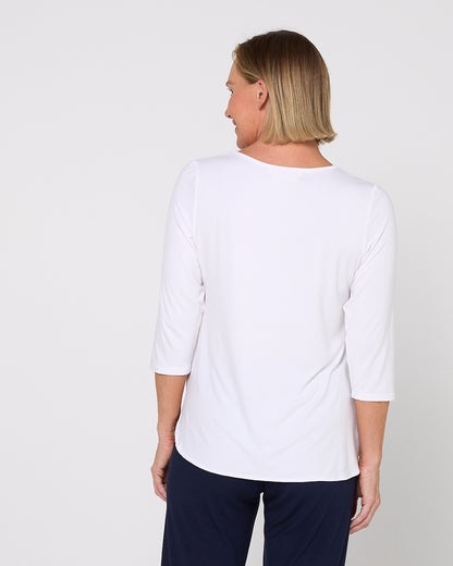 Charlie Bamboo Top - White
