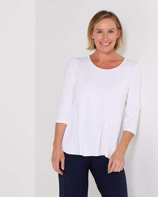 Charlie Bamboo Top - White