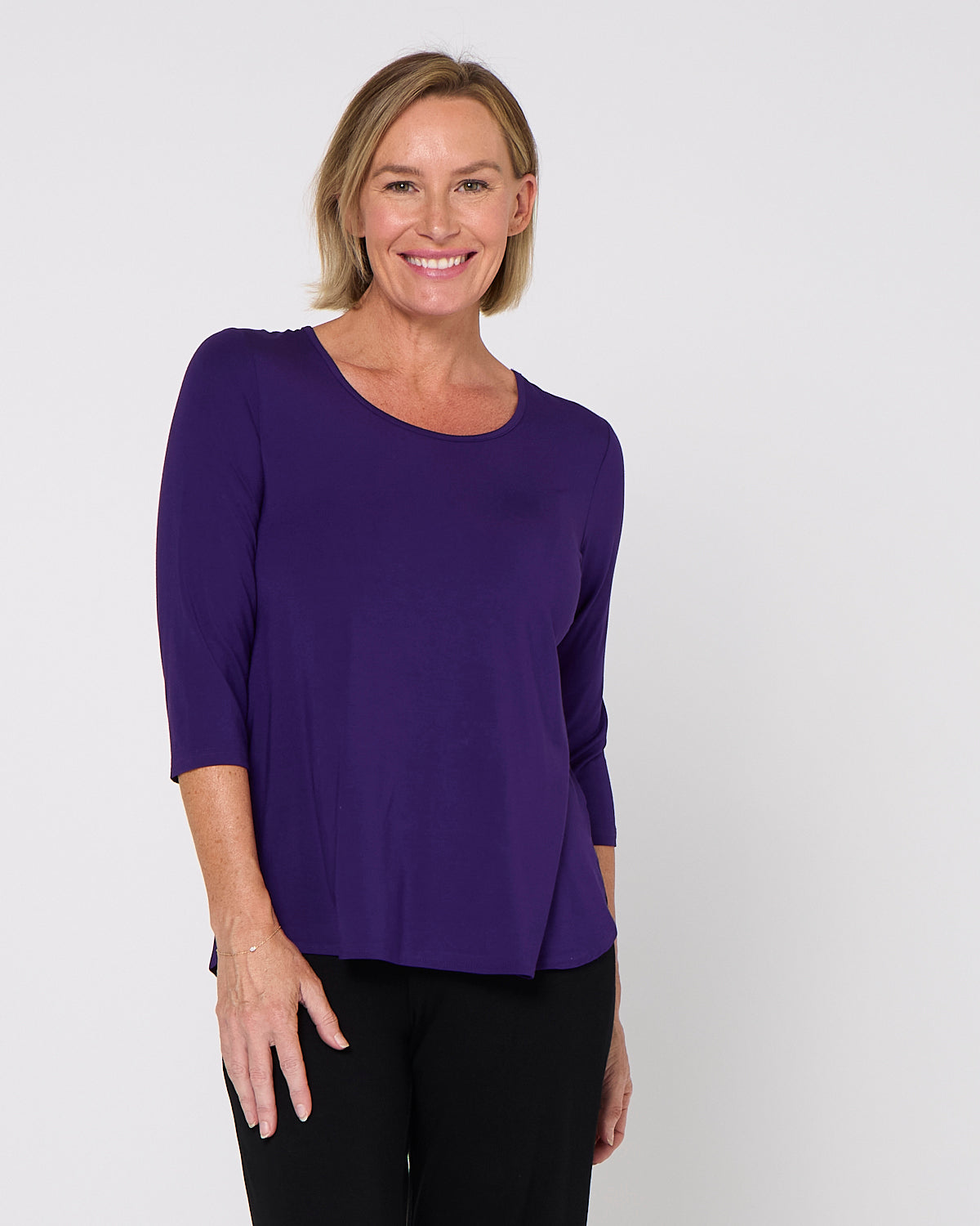 Charlie Bamboo Top - Eggplant