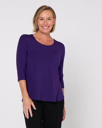Charlie Bamboo Top - Eggplant