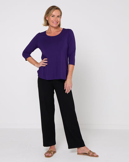 Charlie Bamboo Top - Eggplant