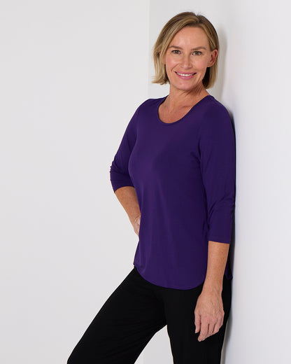 Charlie Bamboo Top - Eggplant