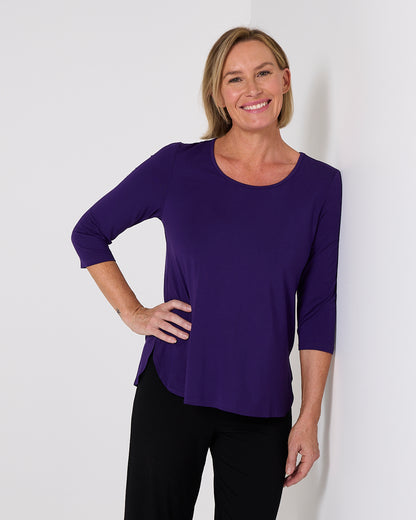 Charlie Bamboo Top - Eggplant