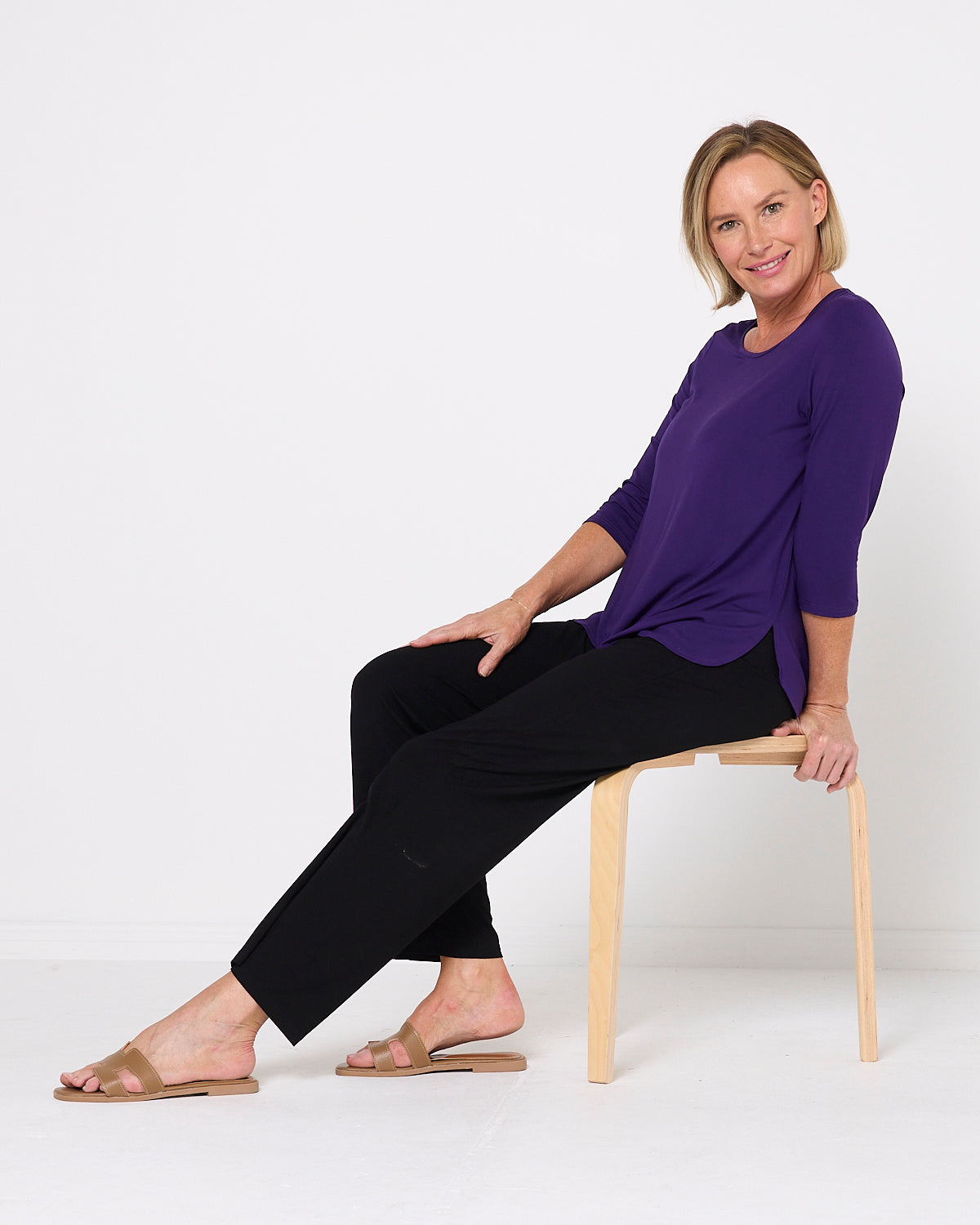 Charlie Bamboo Top - Eggplant