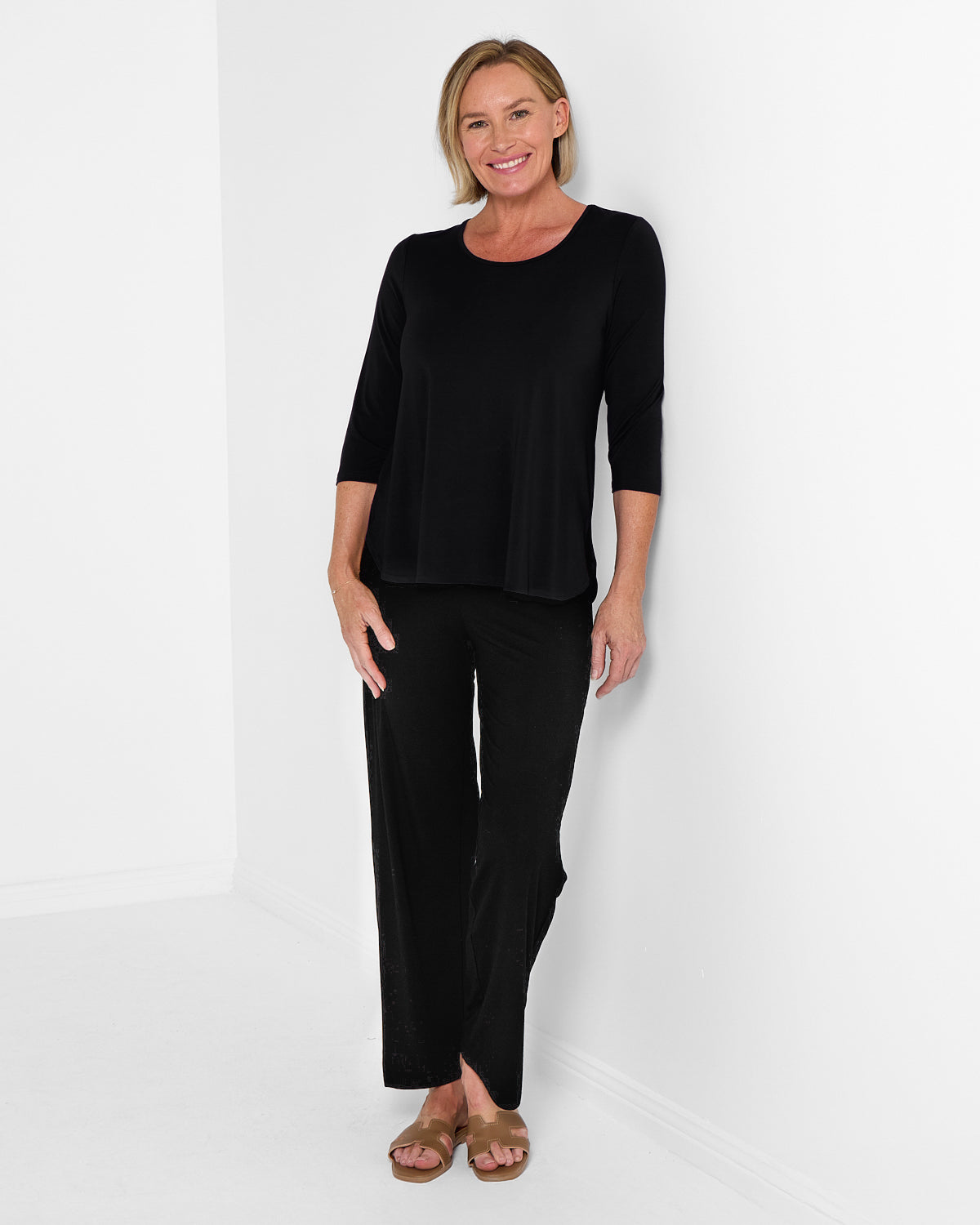 Charlie Bamboo Top - Black