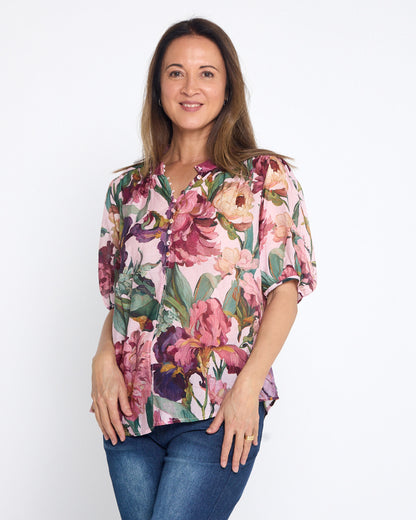 Helena top - Soft Pink Floral