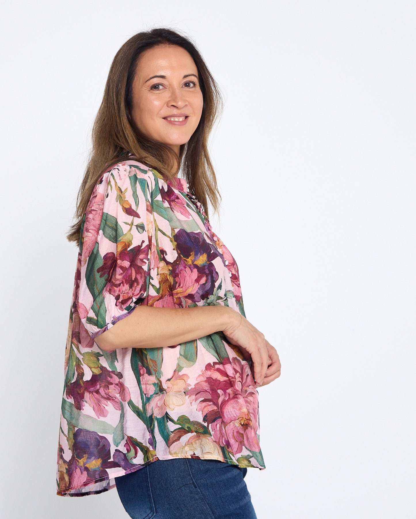 Helena top - Soft Pink Floral