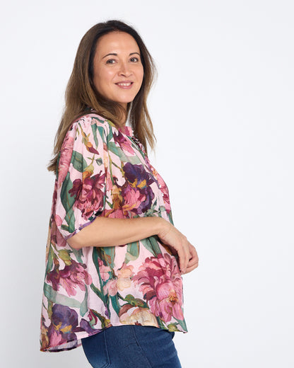 Helena top - Soft Pink Floral