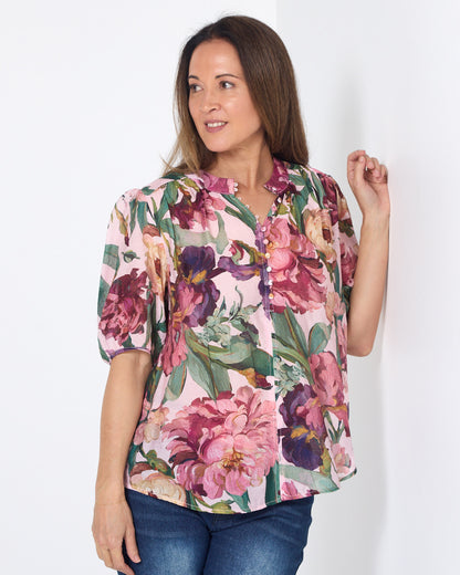 Helena top - Soft Pink Floral