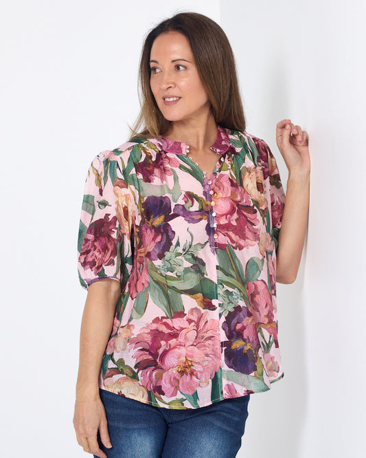 Helena Top - Soft Pink Floral