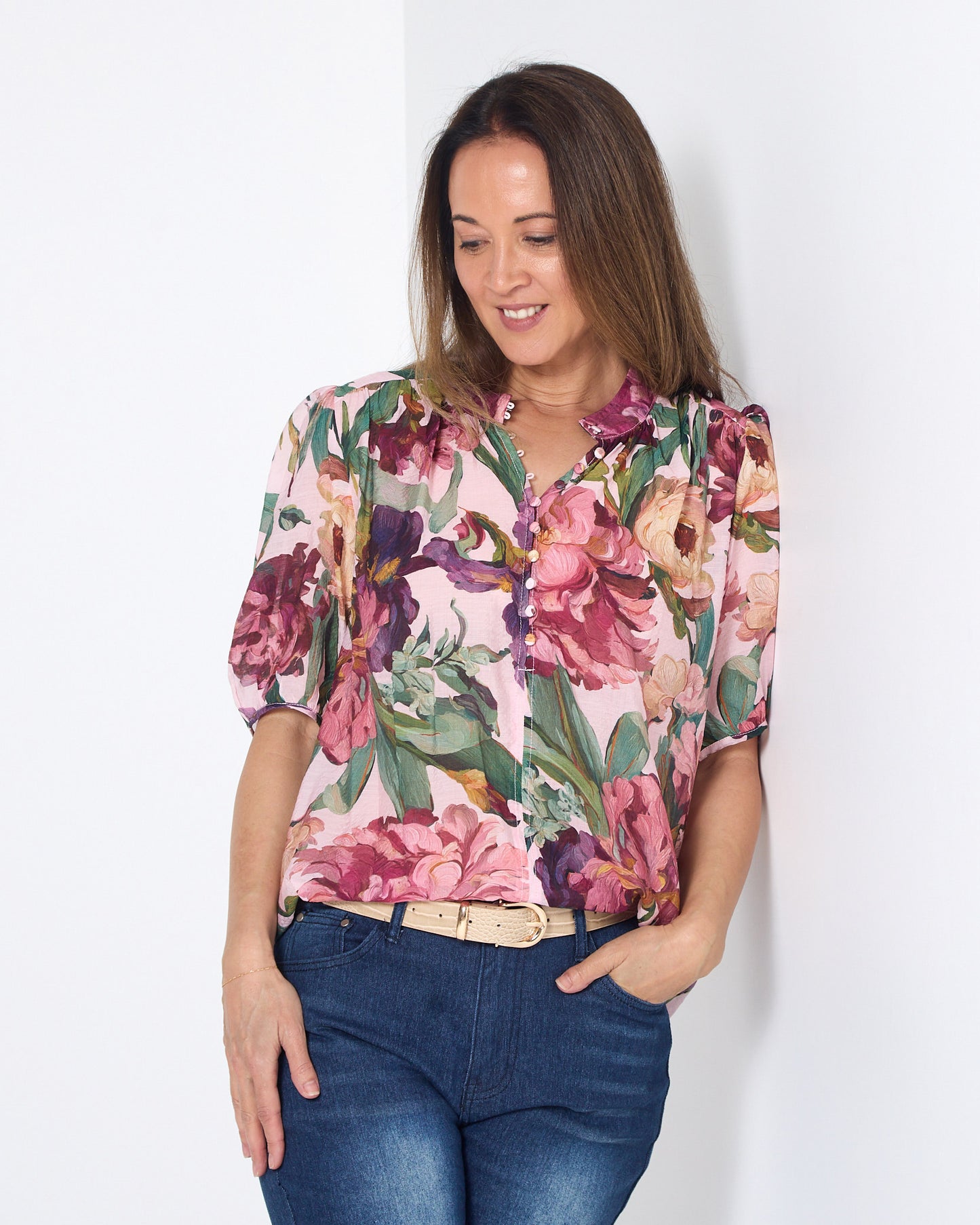 Helena top - Soft Pink Floral