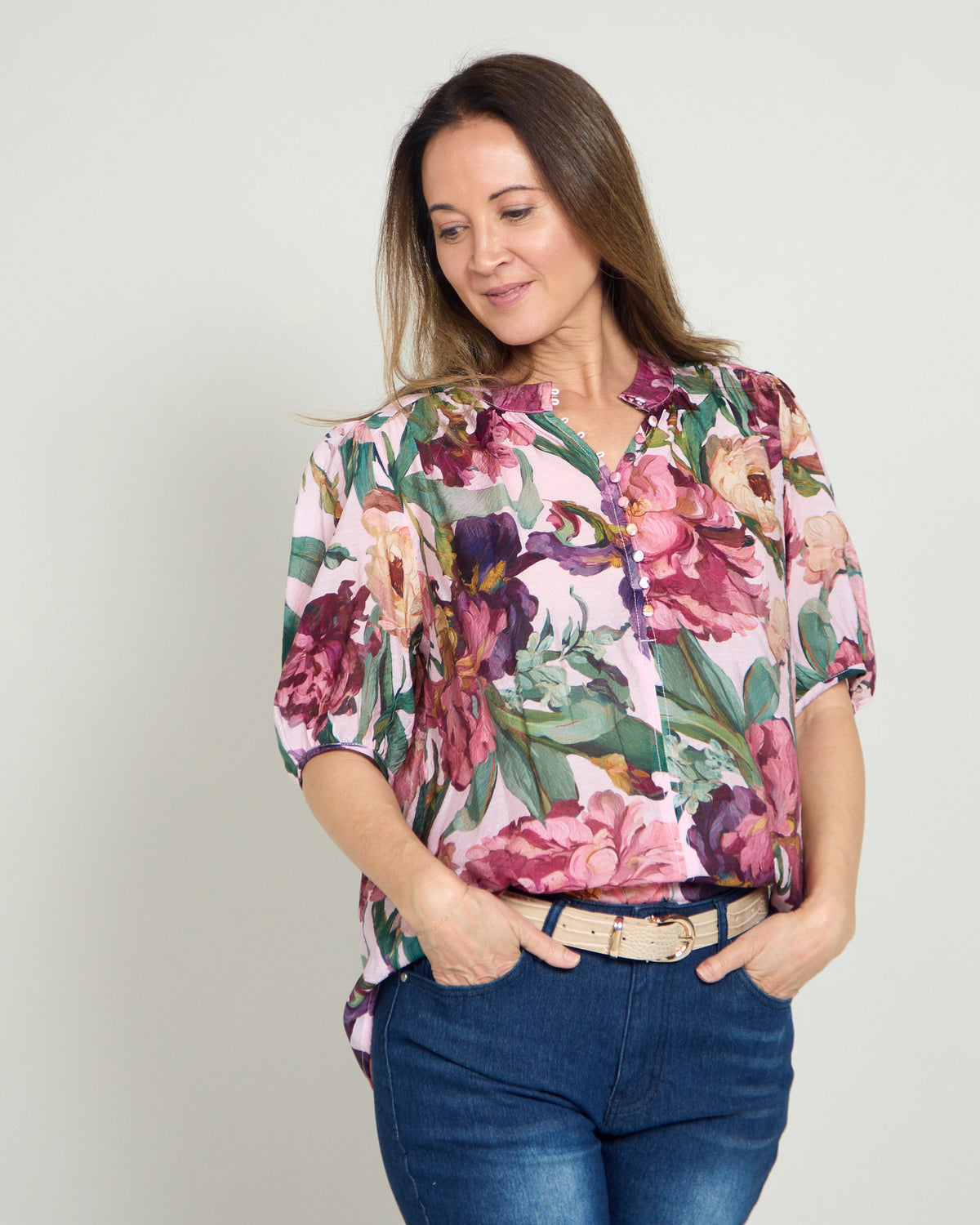 Helena top - Soft Pink Floral