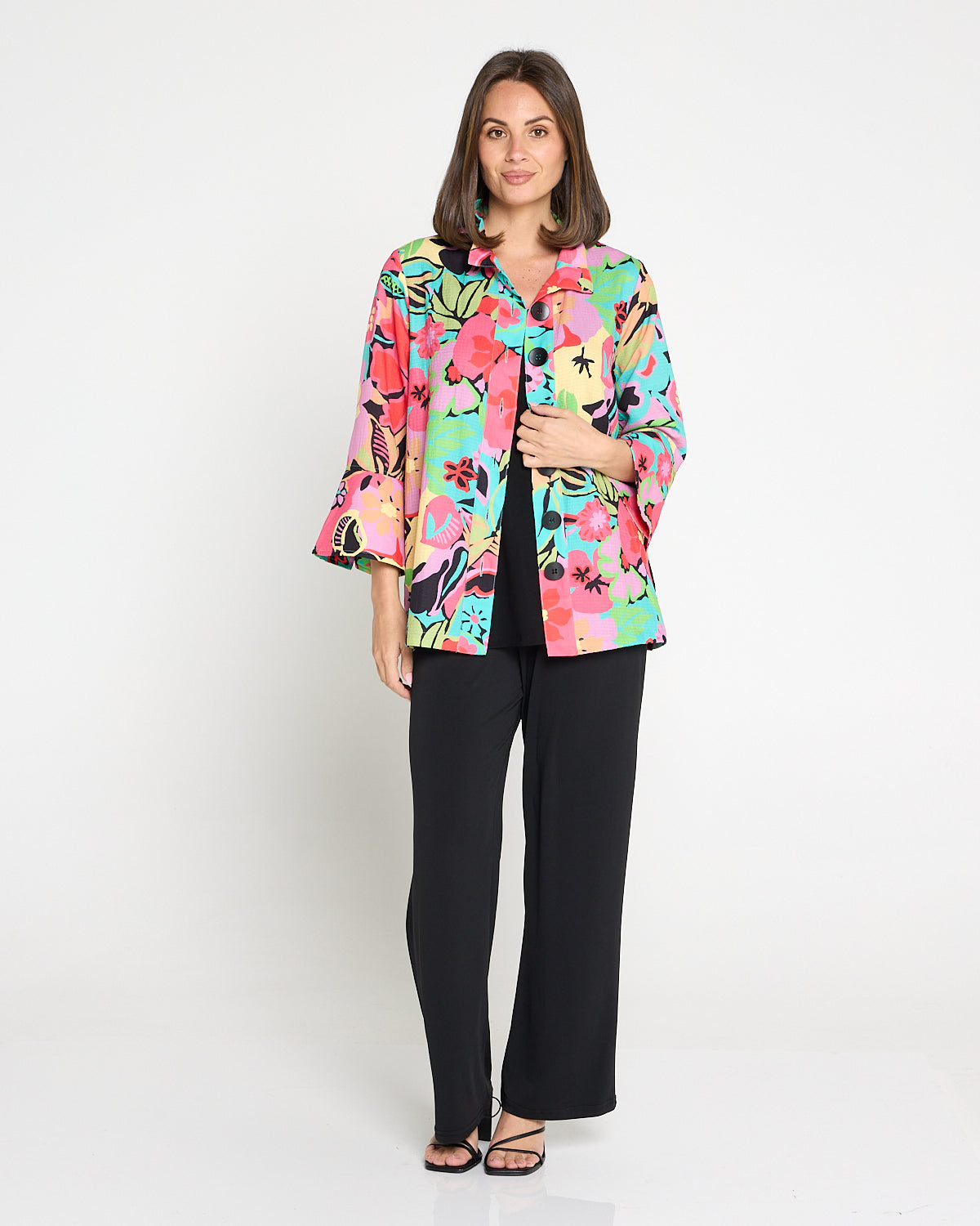 Summer Brights 3/4 Shirt - Pink